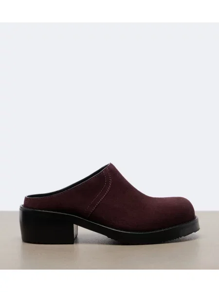 Papuci tip mules Dries Van Noten din piele de căprioară