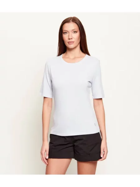 BOSS BLACK Tricou EVYTA cu adaos de mătase negru