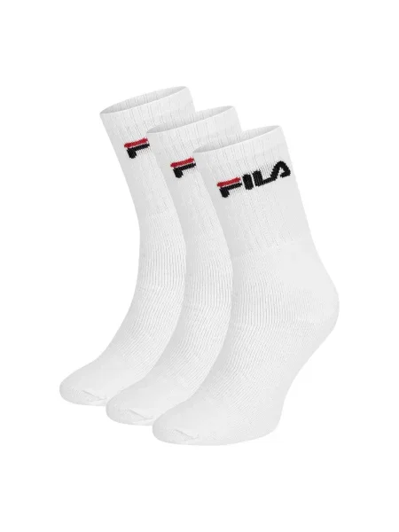 Set de 3 perechi de șosete medii unisex Fila alb
