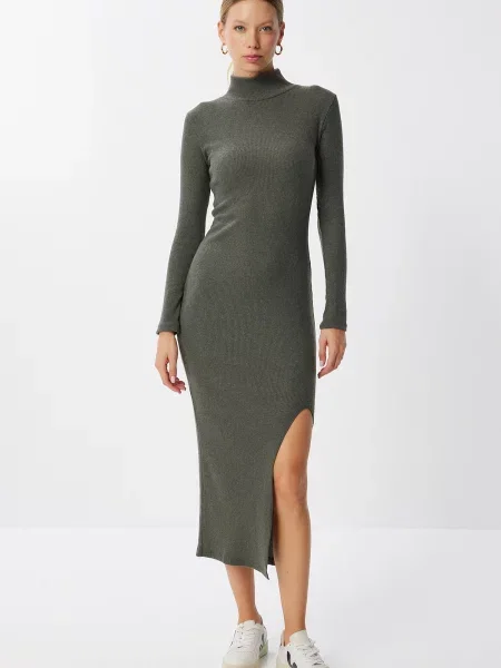 Happiness İstanbul Rochie tricotat kaki