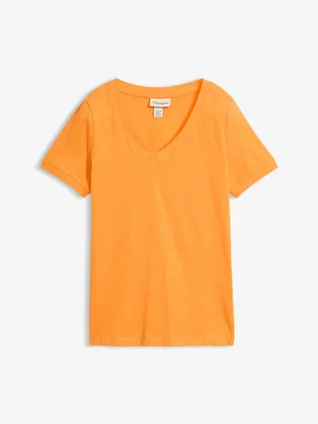 T-shirt z czystej bawełny pomarańczowa