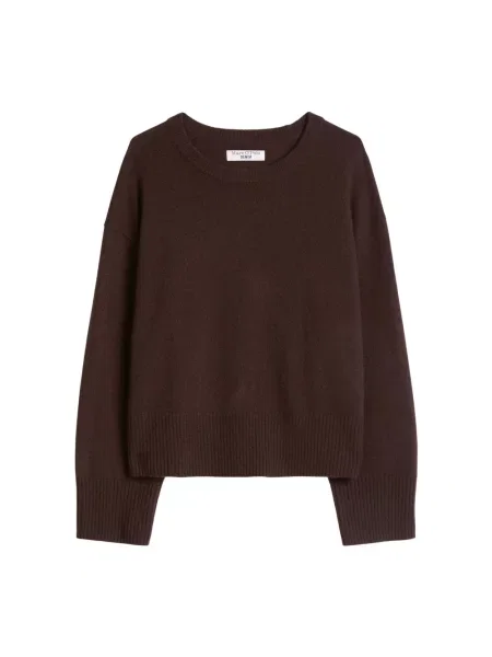 Sweter Marc O'polo wełniany z długim rękawem brązowy