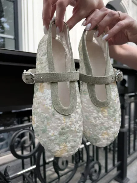 Балетки 105.store зеленые