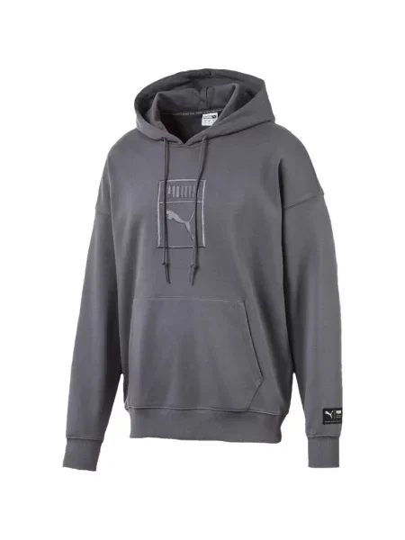 Hanorac cu glugă Puma cu cordon gri