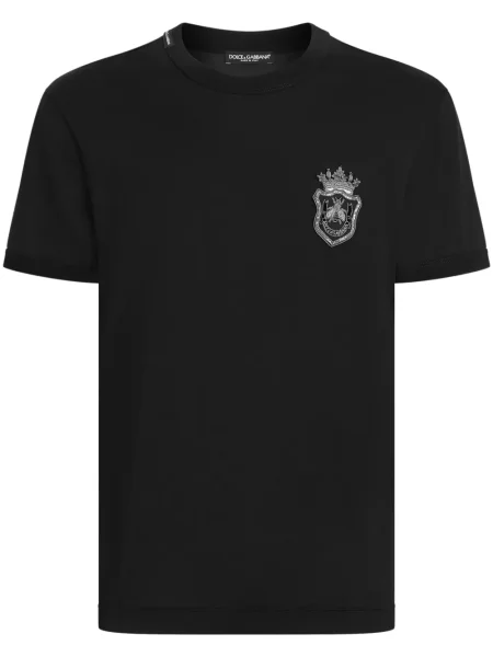 Tricou Dolce & Gabbana cu broderie negru