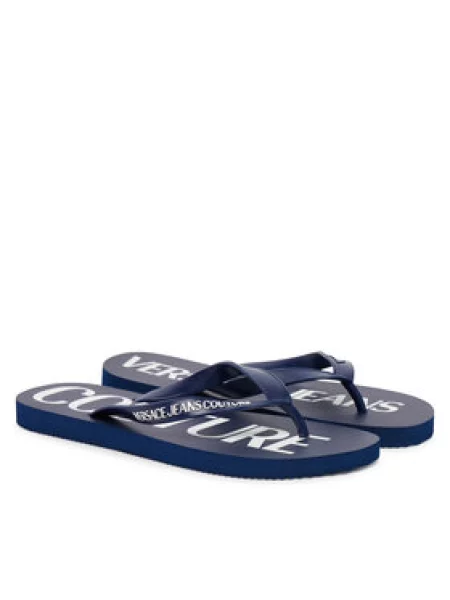 Šlepetės per pirštą Versace Jeans Couture Tamsiai mėlyna balta