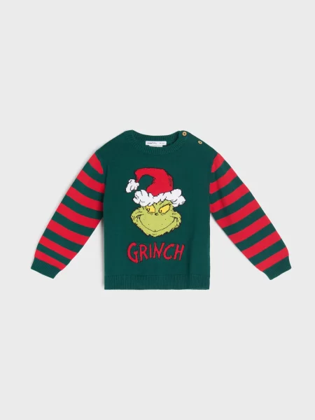 Sinsay Vánoční svetr Grinch zelená