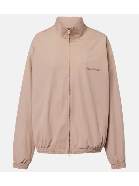 Geacă Acne Studios din poplin cu autograf bej