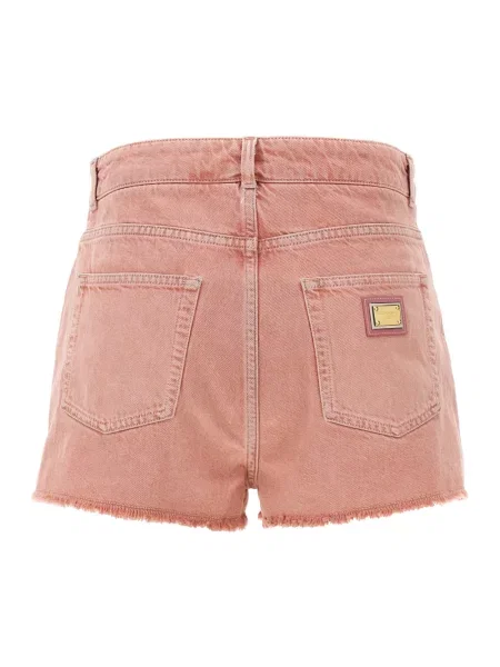 Szorty jeansowe Dolce And Gabbana retro różowe