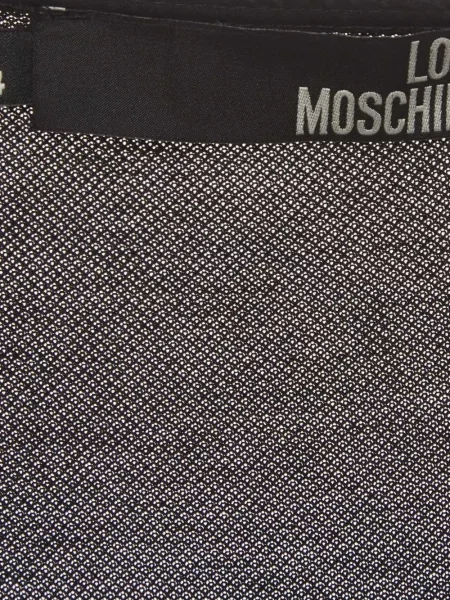 Rochie mini Love Moschino cu perle evazată negru