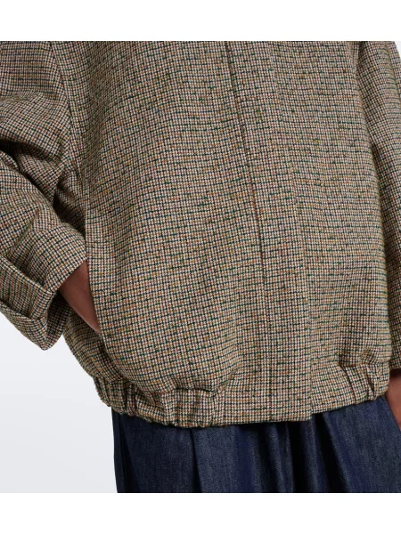 Geacă bomber Dries Van Noten în carouri bej