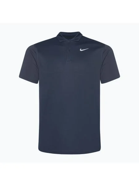 Tricou de tenis pentru bărbați Nike Court Dri-Fit Polo Solid obsidian/white alb