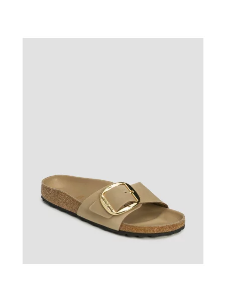 Papuci Birkenstock cu cataramă bej