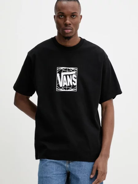 Тениска Vans с принт черно