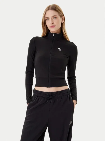 ADIDAS ORIGINALS Geacă tricotată ESS negru alb