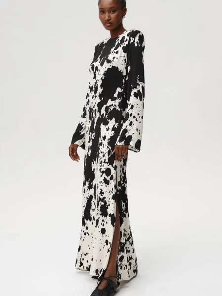 Undress Code sukienka maxi rozkloszowana czarny