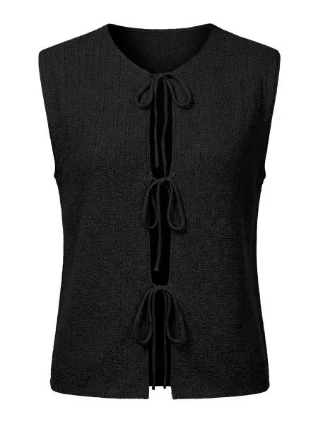 Imily Bela Vestă tricotată negru