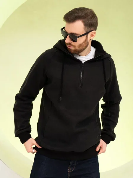 Худі ISSA Plus фліс чорний