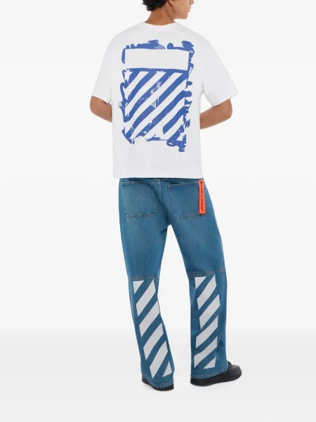Tricou L/ab C/o Off-white alb