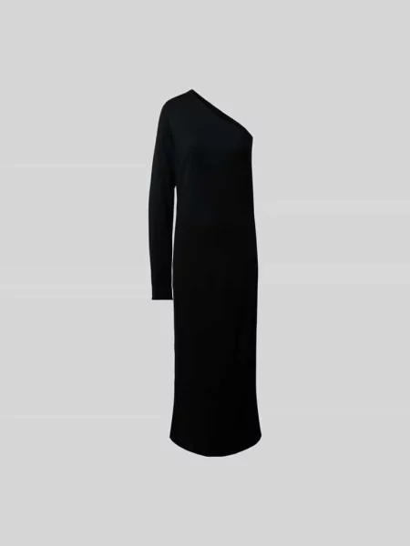 Długa sukienka na jedno ramię Black Palms czarna