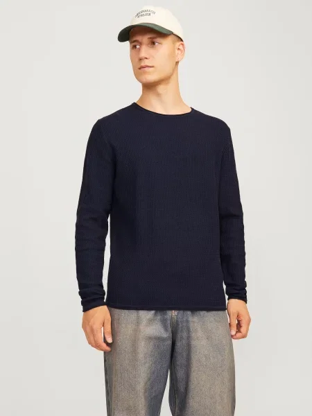 JACK & JONES Pulover JJECOOPER nočno modra