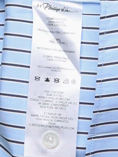 Ριγέ τοπ 3.1 Phillip Lim γραβάτες μπλε