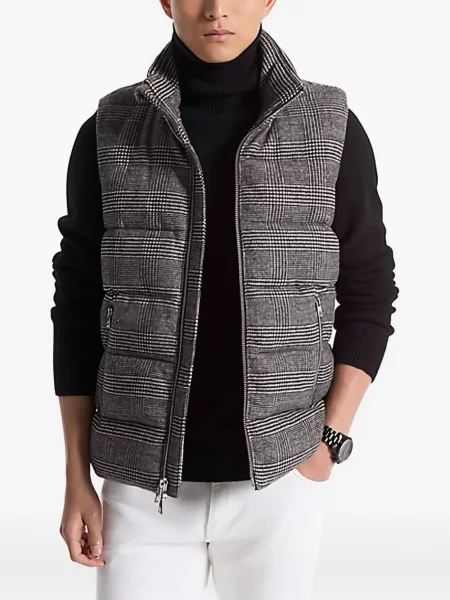 Vestă Michael Kors în carouri gri