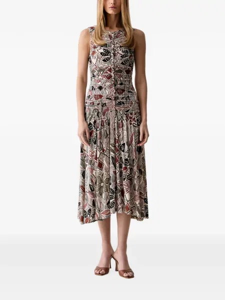 Rochie midi Farm Rio cu imagine cu imprimeu abstract