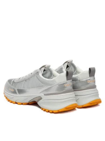 Calvin Klein Sneakersy Hike Runner Lace Up Pearl Ny strieborná