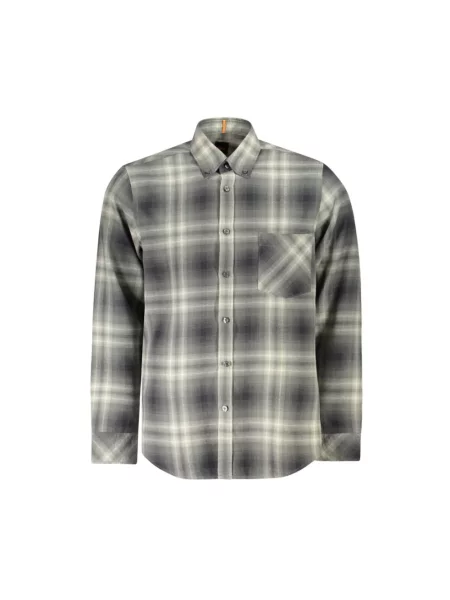 Długa koszula Hugo Boss z długim rękawem czarna