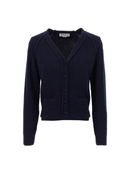 Kardigan Victoria Beckham wełniany niebieski