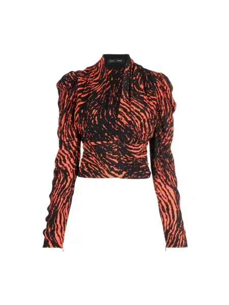 Bluzka Proenza Schouler z nadrukiem z dekoltem w serek