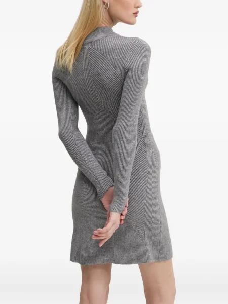 Rochie midi Never Fully Dressed până la genunchi de costum gri