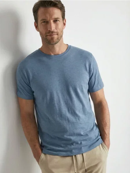 Sinsay koszulka z krótkim rękawem niebieski