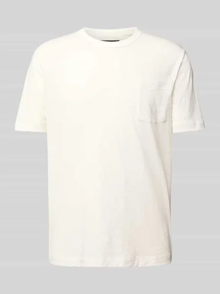 Marc O'Polo t-shirt beżowy gładki biała