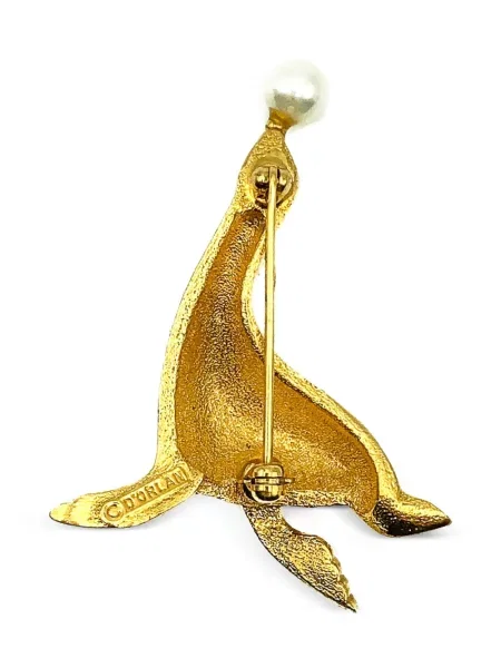 Brosa Jennifer Gibson Jewellery cu perle auriu