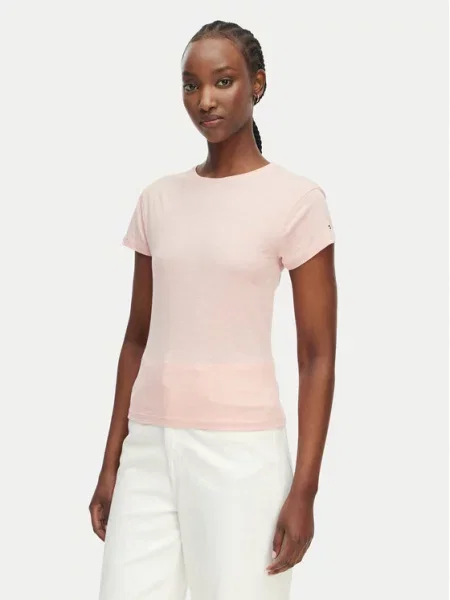 Tommy Hilfiger T-Shirt Ανοιχτό ροζ