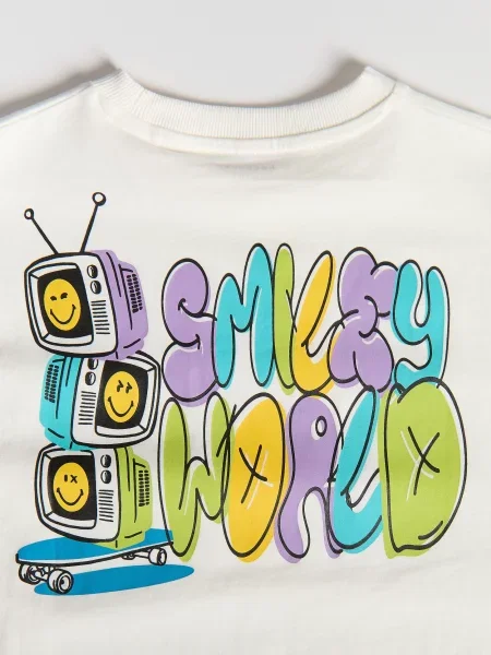 Reserved Футболка SmileyWorld® кремовий 