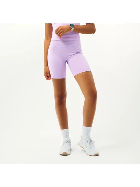 Legginsy do pilatesu Domyos Pilates krótkie fioletowe