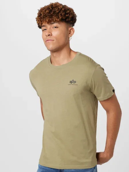 ALPHA INDUSTRIES Tricou / oliv negru