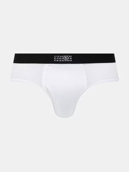Maison Margiela slipy z białe