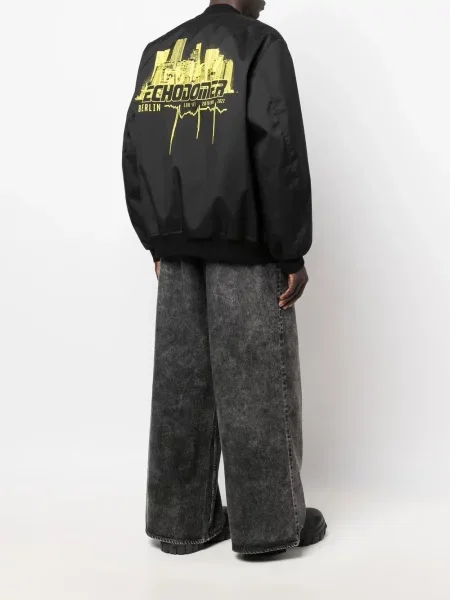 Raštuota bomber striukė Raf Simons juoda