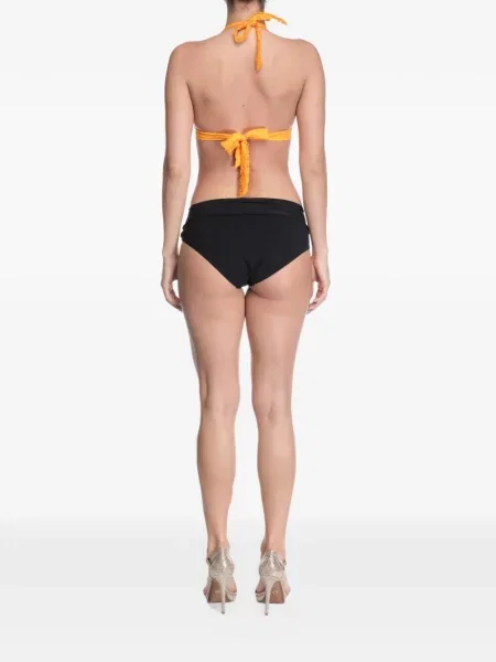Top Banana Moon cu gât halter galben