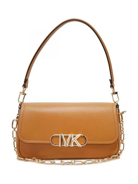Michael Kors De piele geantă poștaș parker maro