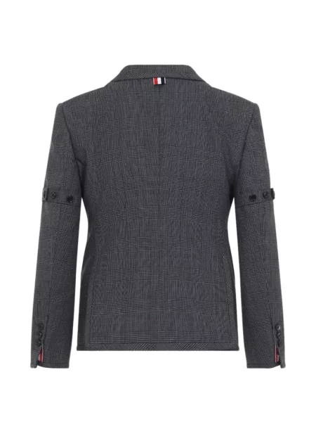 Sacou Thom Browne în carouri gri