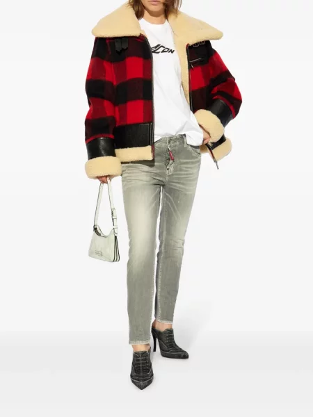Raštuotas marškinėliai Dsquared2 balta