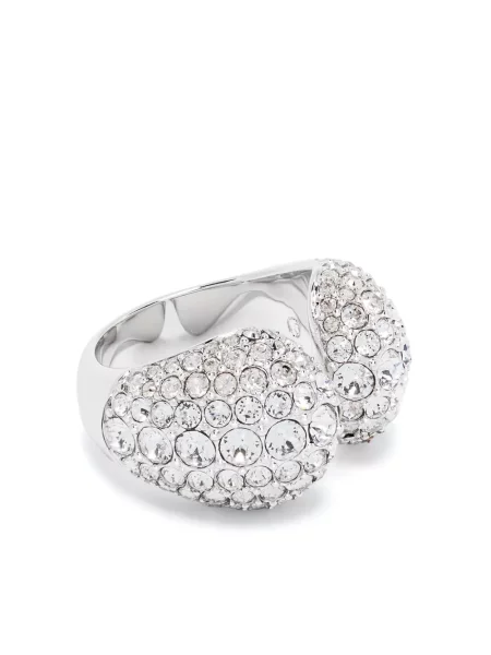Inel Swarovski de cristal argintiu