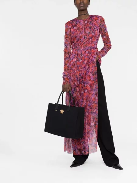 Drobė rankinė Versace juoda