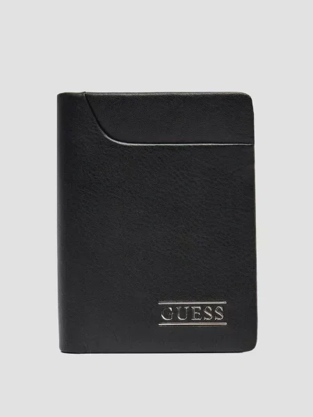Кожаный кошелек Guess черный