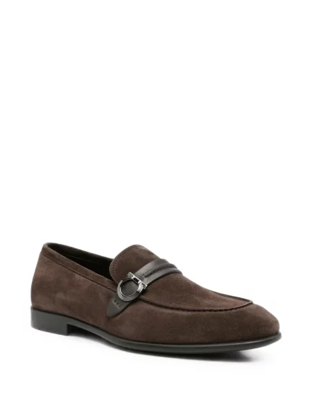 Szarvasbőr loafer Ferragamo barna